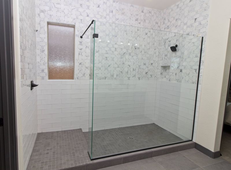 Walk-in Shower with Matte Finishes